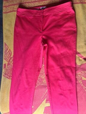Charter Club Bright Coral Pink Slim Pants